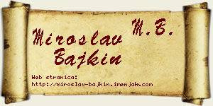 Miroslav Bajkin vizit kartica